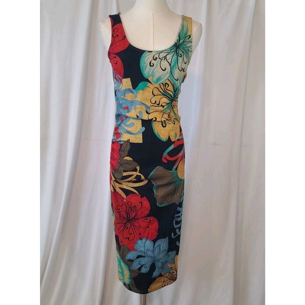The Kit By Daniel Vosovic Black Camellia Midi Tank Dress XS New W/Tag - Picture 2 of 10